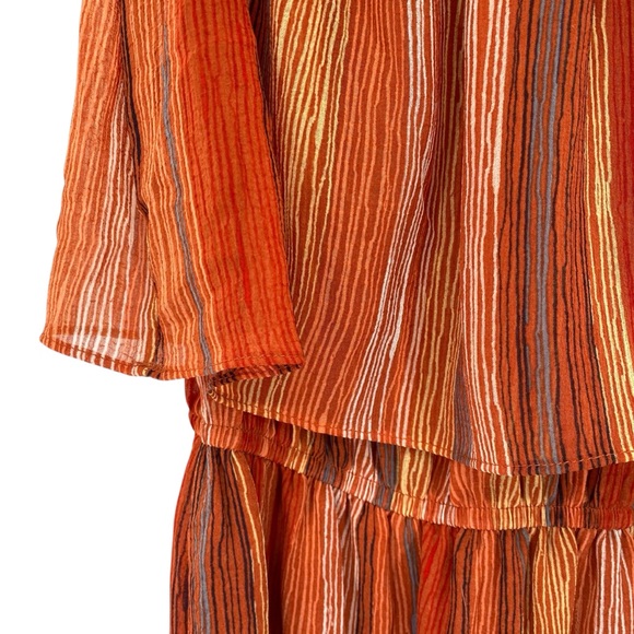 Mossimo Orange Off Shoulder Flowy Midi Dress - Picture 6 of 14